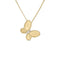 Jasmine Diamond and Satin Finish Butterfly Necklace - 1