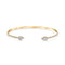 Double Pear Diamond Split Cuff 18k Yellow Gold - 1