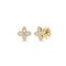 Roberto Coin Love in Verona Medium Pave Diamond Flower Stud Earrings - 1