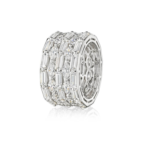 5 Row Diamond Eternity Ring - 1