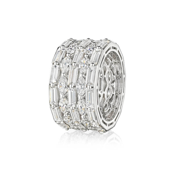 5 Row Diamond Eternity Ring - 1