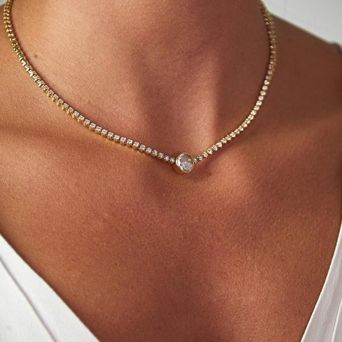 Onda Diamond Shaker Choker in 18k Gold - 3