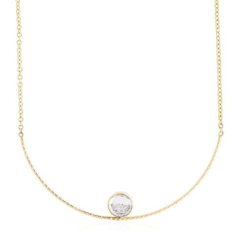 Bambole 15 Pave Necklace in 18k Gold - 3