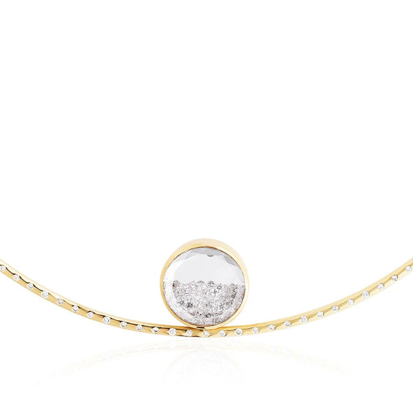 Bambole 15 Pave Necklace in 18k Gold - 2