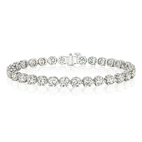3-Prong 12 carat Diamond Tennis Bracelet - 2
