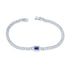 14k Gold Diamond & Sapphire Link Bracelet - 2