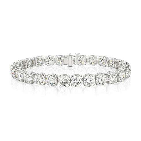 4-Prong 24 carat Diamond Tennis Bracelet - 2