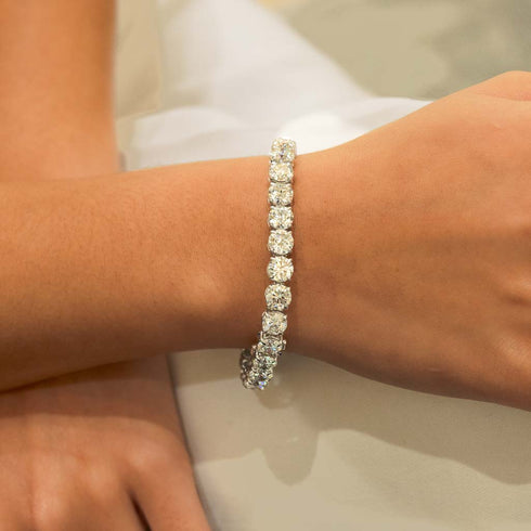4-Prong 24 carat Diamond Tennis Bracelet - 3