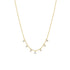 14k 7 Dangling Prong Diamond Tube Bar Chain Necklace - 2