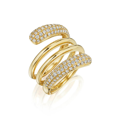 4 Row Wrap Diamond Ring - 2