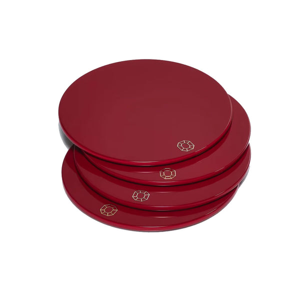 Octogone Coaster, Red (Set of 4) - 1