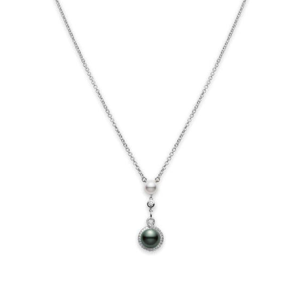 Petit Soleil Akoya and Black South Sea Cultured Pearl Pendant - 1