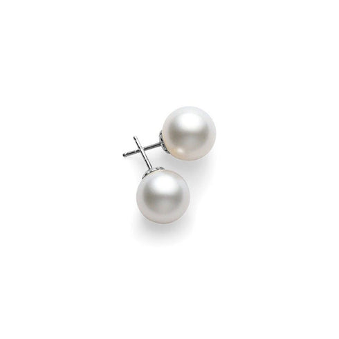 White South Sea Stud Earrings in 18K White Gold - 1