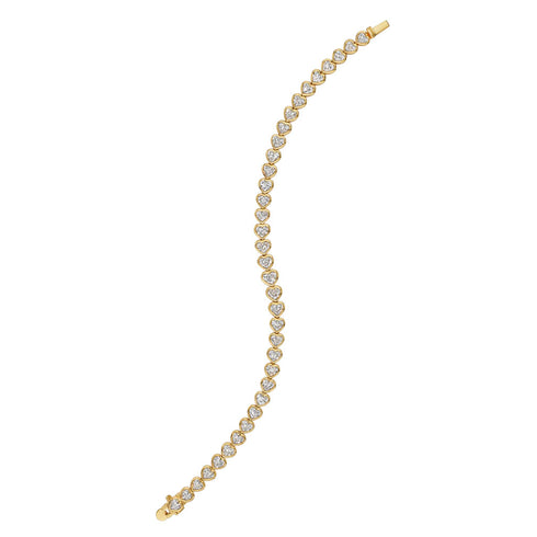 Heart Shape Diamond Tennis Bracelet - 2