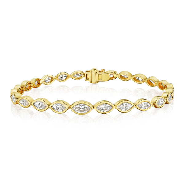Marquise Shape Diamond Tennis Bracelet - 2