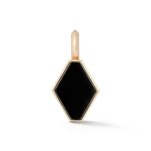 Dora 18K Rose Gold And Black Spinel Origami Pendant - 1