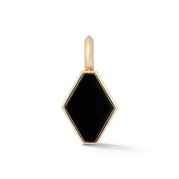 Dora 18K Rose Gold And Black Spinel Origami Pendant - 1