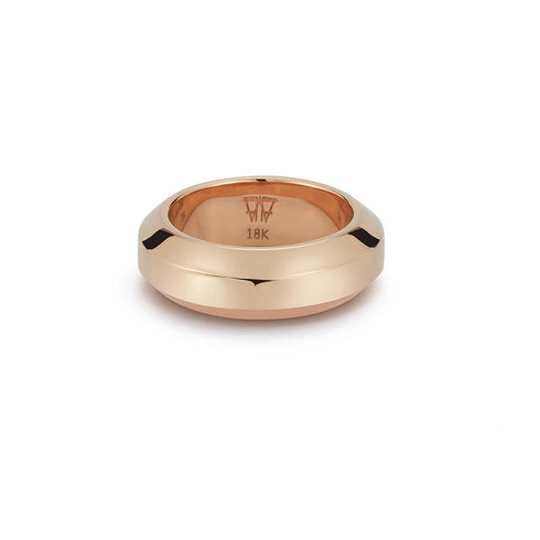 Grant Men's 18K Rose Gold Angled Band Ring - 2