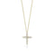 Tiny Treasures Diamond Tapered Cross Necklace in 18K Yellow Gold - 1