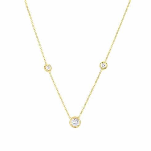 Diamond By The Inch Necklace in 18K Yellow Gold - 2