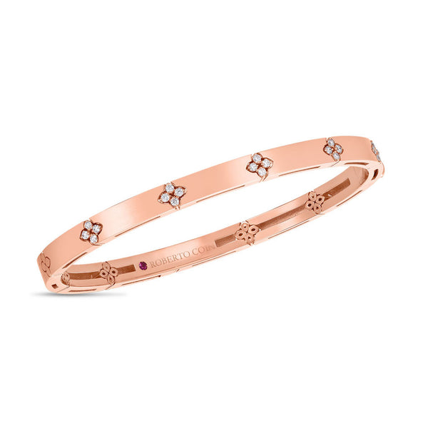 Love in Verona 18K Rose Gold Diamond Bangle - 1