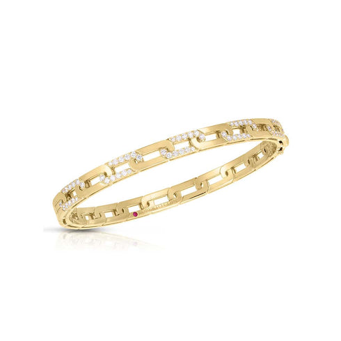 Navarra 18K Yellow Gold Diamond Bangle - 1