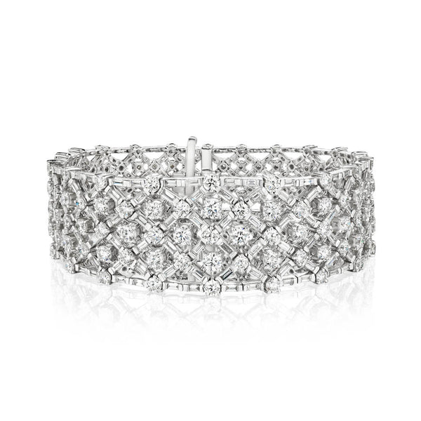 Wide Mesh Diamond Bracelet - 2