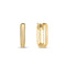 Designer Gold Small Square Hoop Earrings in 18K Yellow Gold - 2