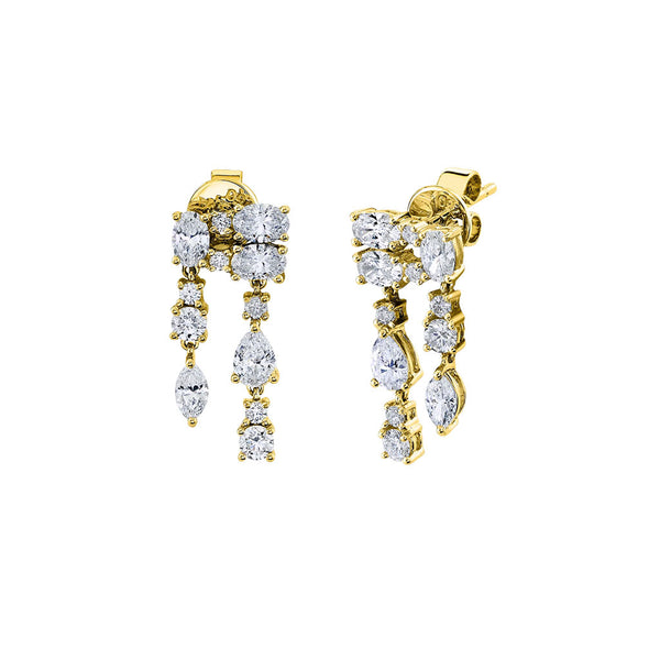 Diamond Maya Earrings 18k Yellow Gold - 1