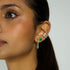 Tsavorite Safety Pin Earring 18k Yellow Gold - 2