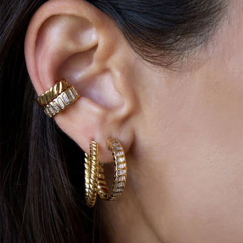 Baguette Diamond Zoe Ear Cuff 18k Yellow Gold - 2