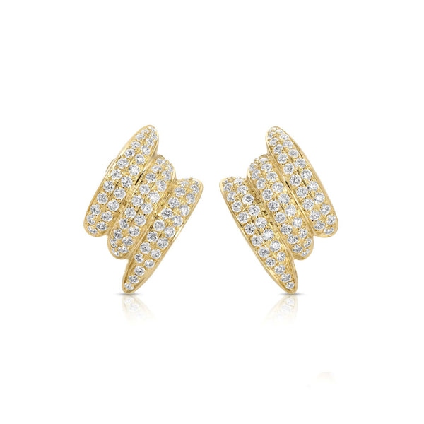Small Diamond Claire Earrings 18k Yellow Gold - 1