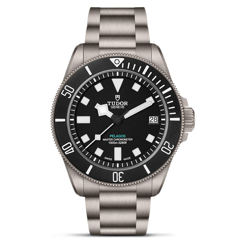 Pelagos Black Dial Titanium Watch - 1