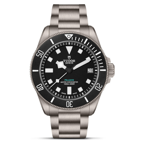 Pelagos Black Dial Titanium Watch - 1