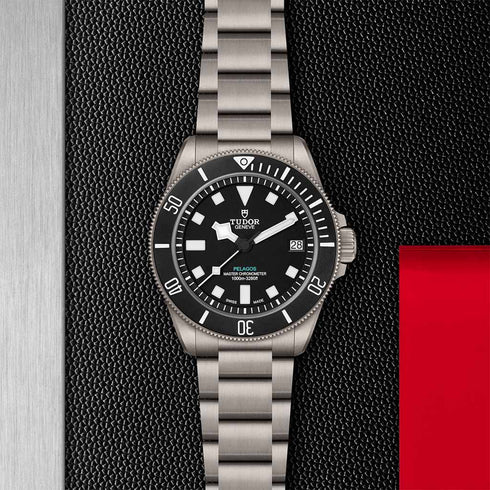 Pelagos Black Dial Titanium Watch - 2