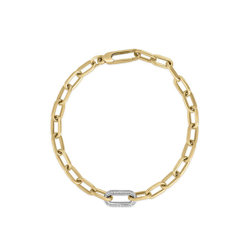 Roberto Coin Diamond Paperclip Link Bracelet - 2