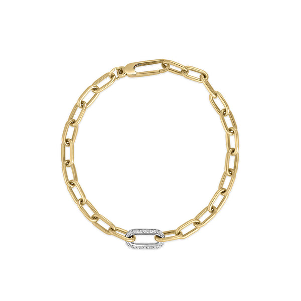 Roberto Coin Diamond Paperclip Link Bracelet - 2