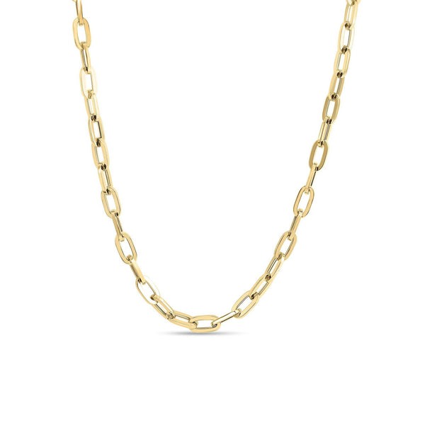 Designer Gold Heavy Gauge Paperclip Link Chain Necklace - 2