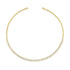 Heart Shaped Bezel Diamond Choker 18k Yellow Gold - 1