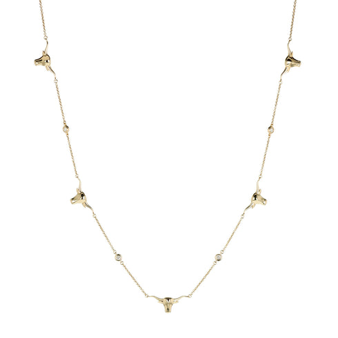 Longhorn Diamond Station Necklace - 1