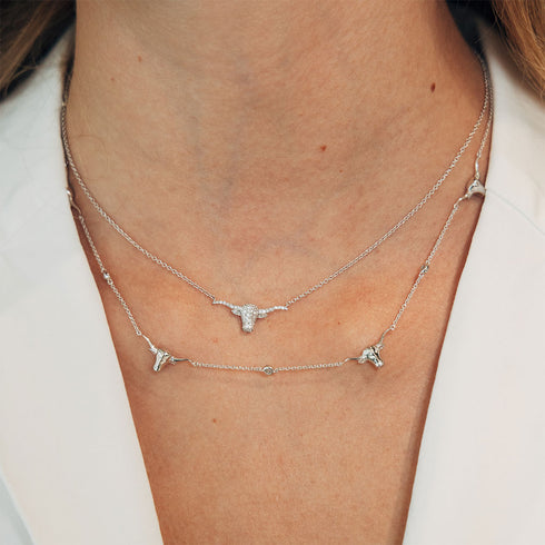 Longhorn Diamond Station Necklace - 2
