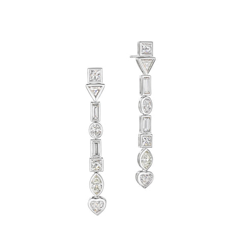 Multishape Drop Diamond Earrings - 2