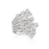 Pear Cut Diamond Fan Ring - 2