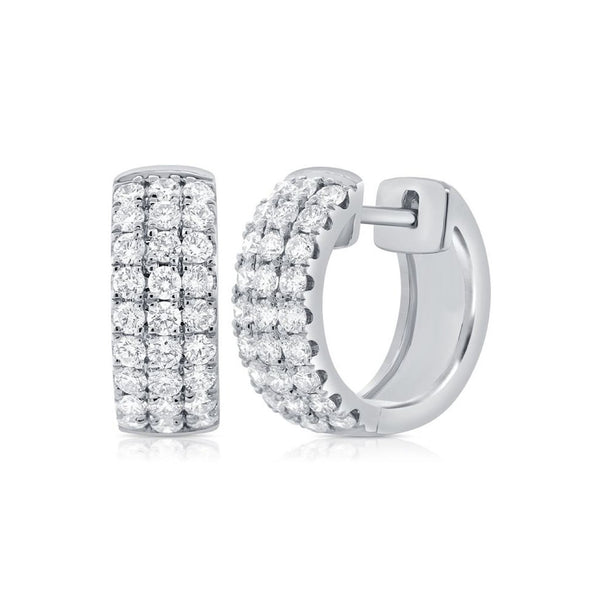 Diamond Huggie Earrings - 1