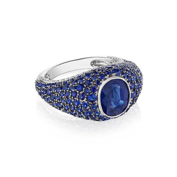 Sapphire Pave and Sapphire Ring - 4