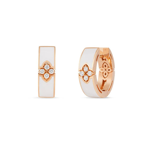 Love in Verona Gold and Enamel Hoop Earrings - 1