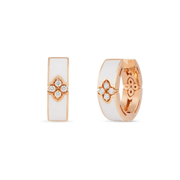 Love in Verona Gold and Enamel Hoop Earrings - 1