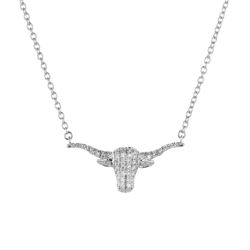Longhorn Diamond Pendant, Small - 1