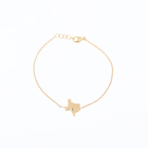 Heart in the Hill Country Yellow Gold Tsavorite Bracelet - 1