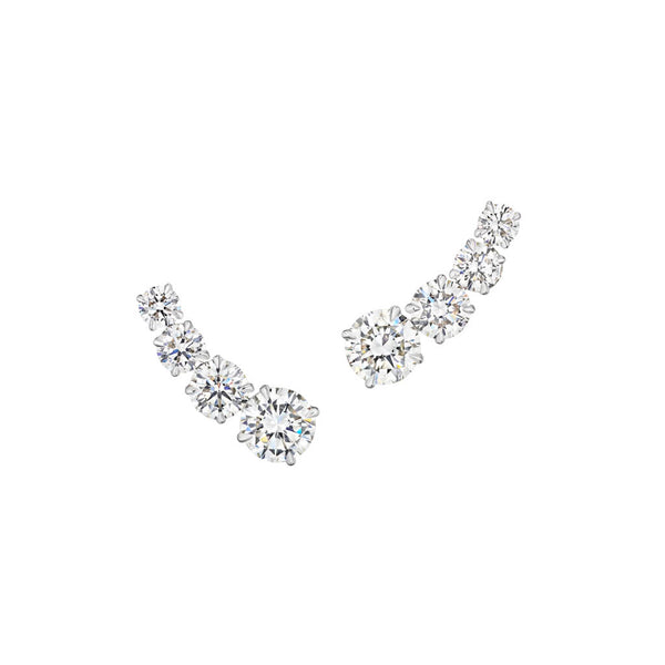 Graduated Diamond Earrings - 2